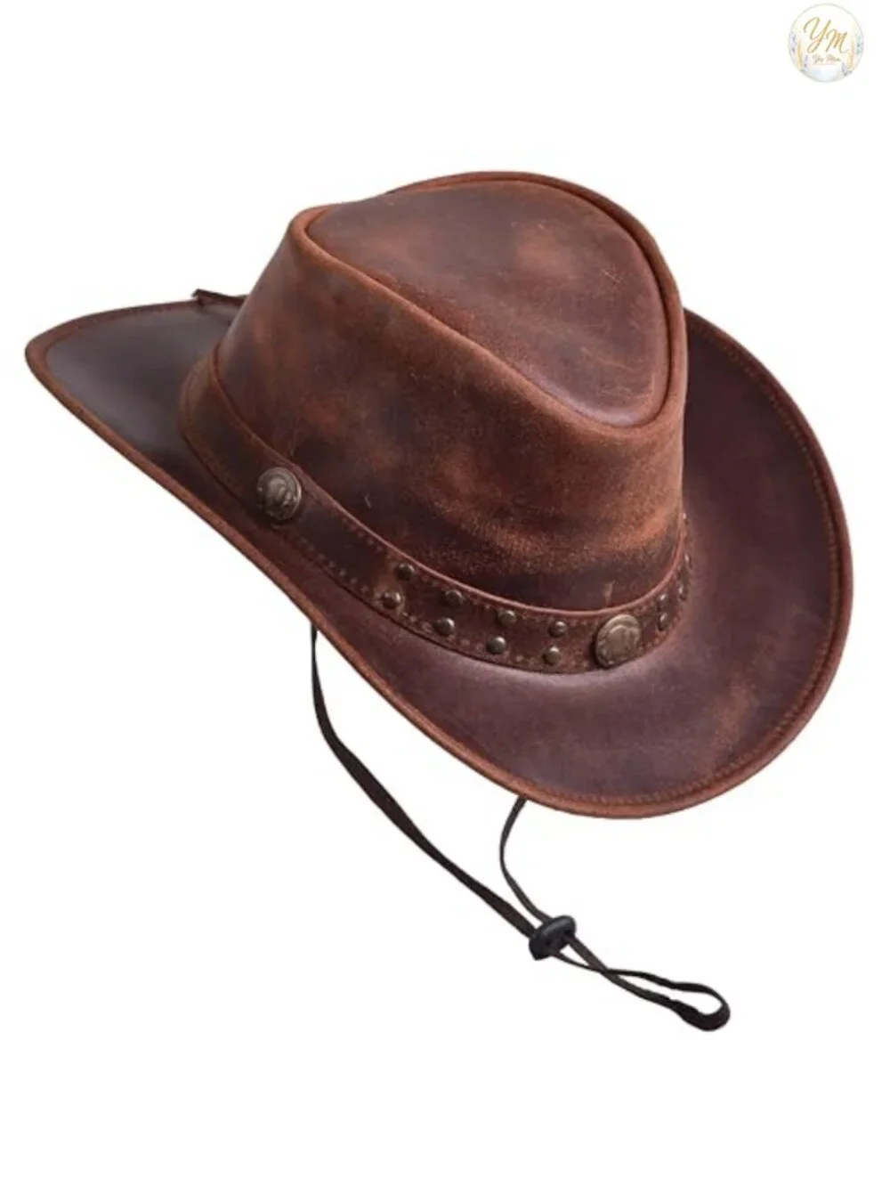 Genuine Suede Leather Cowboy Hat Unisex Shapeable Wide Brim Western Outback